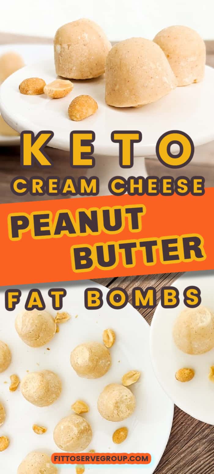 Keto Cream Cheese Peanut Butter Fat Bombs Pin
