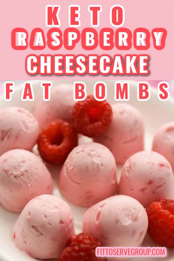 Keto Raspberry Cheesecake Fat Bombs Pin