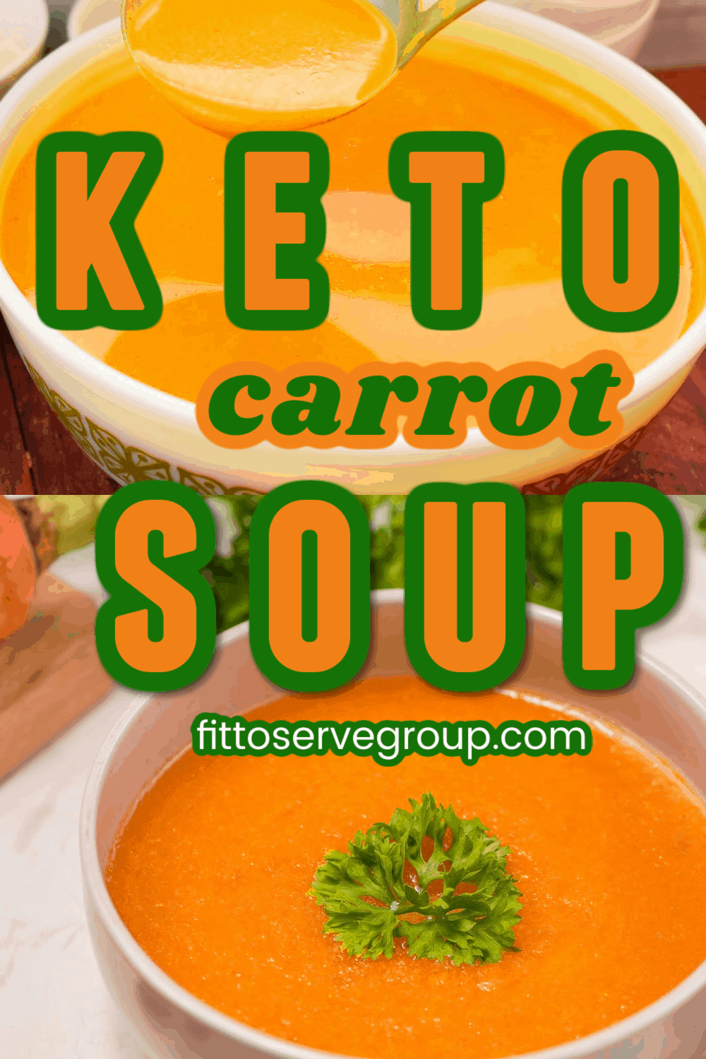 Keto carrot soup with roasted carrots