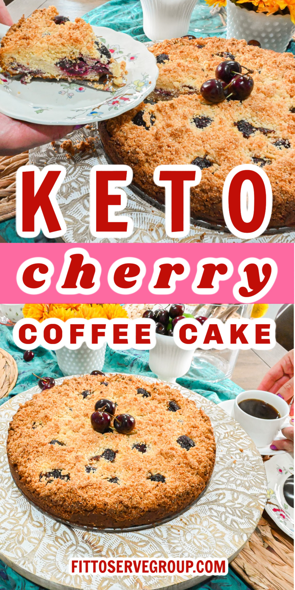 Keto Cherry Coffee Cake Pin