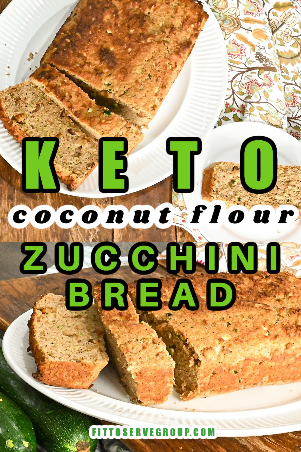 Keto Coconut Flour Zucchini Bread