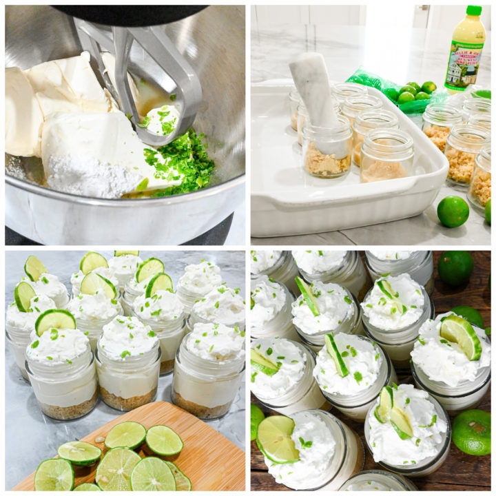 keto no bake key lime cheesecake process pictures