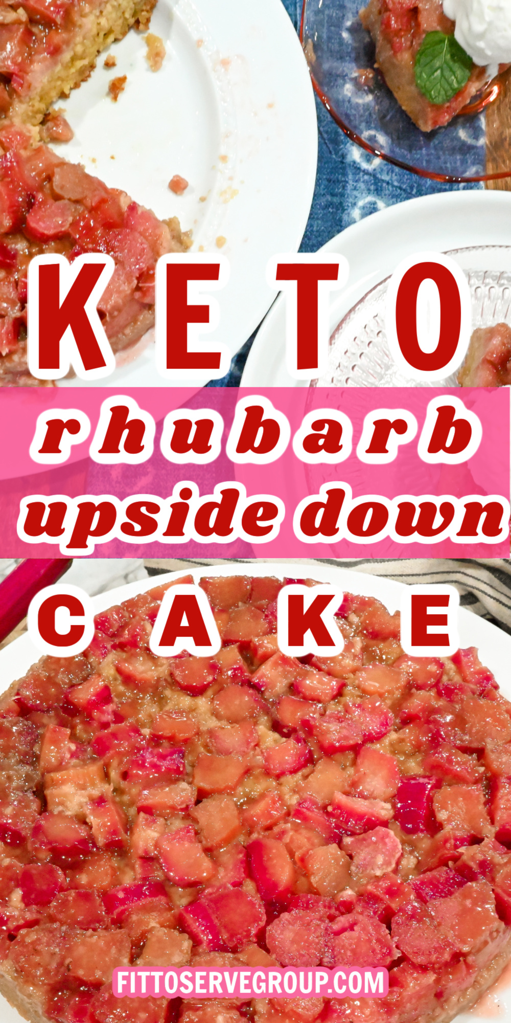 keto rhubarb upside down cake