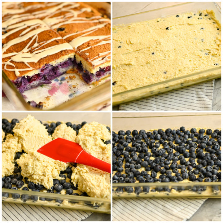 keto blueberry bars process pictures