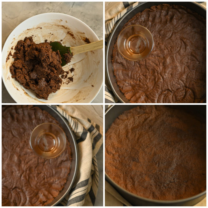process pictures for almond flour gluten-free chocolate crust