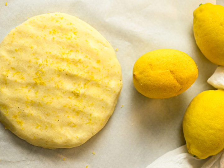 Coconut flour lemon cookie dough ready to roll