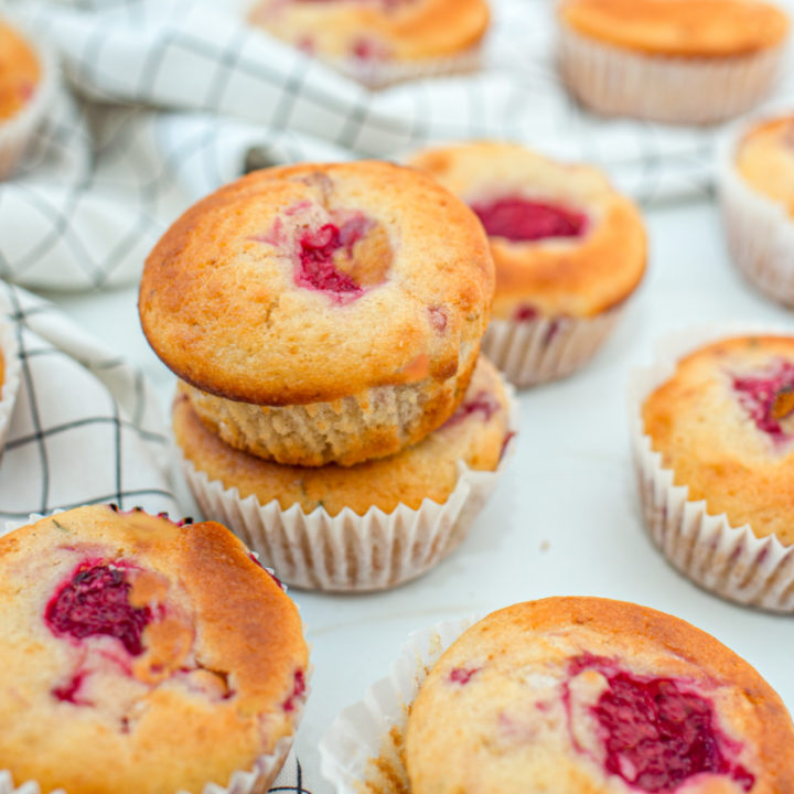 keto raspberry coconut flour muffins
