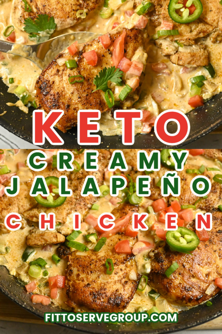 Keto Creamy Jalapeño Chicken, one pan meal