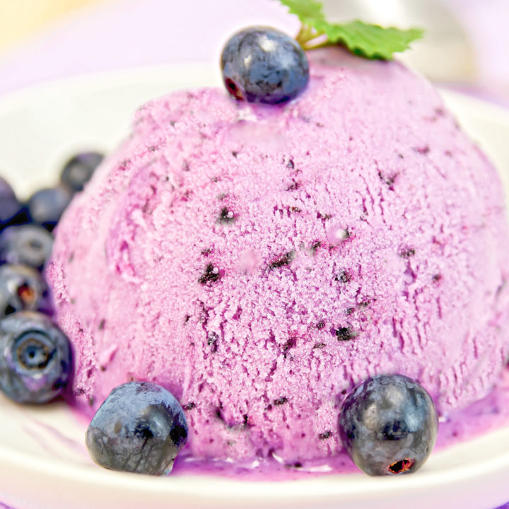 keto blueberry ice cream recipe image