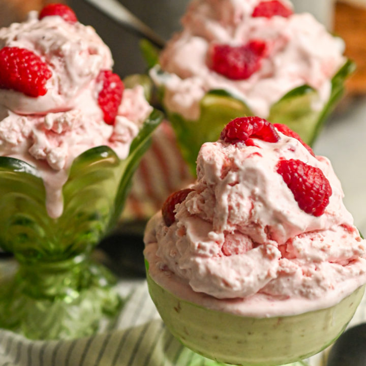 keto raspberry ice cream recipe image
