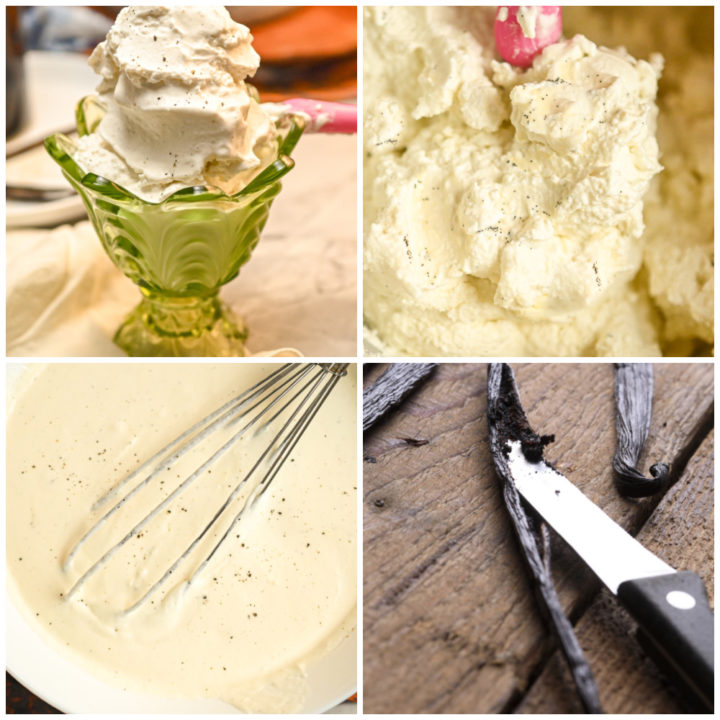 keto vanilla bean ice cream process pictures