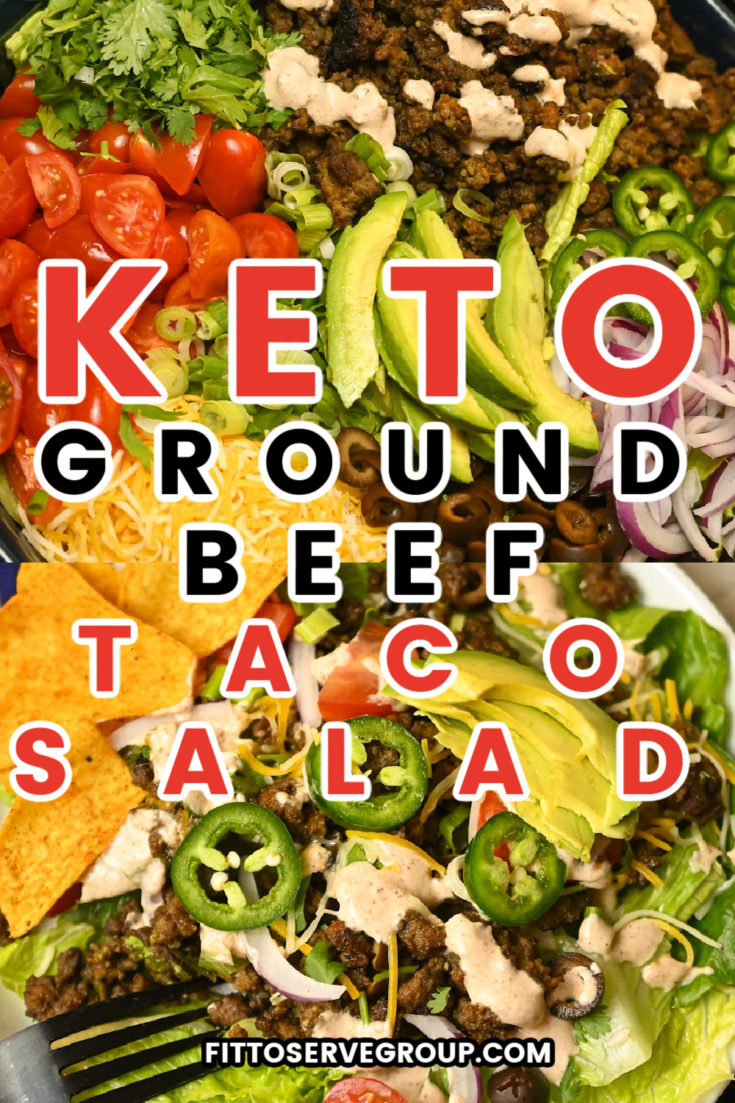 Keto Ground Beef Taco Salad · Fittoserve Group