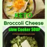 Keto broccoli cheese crock pot soup