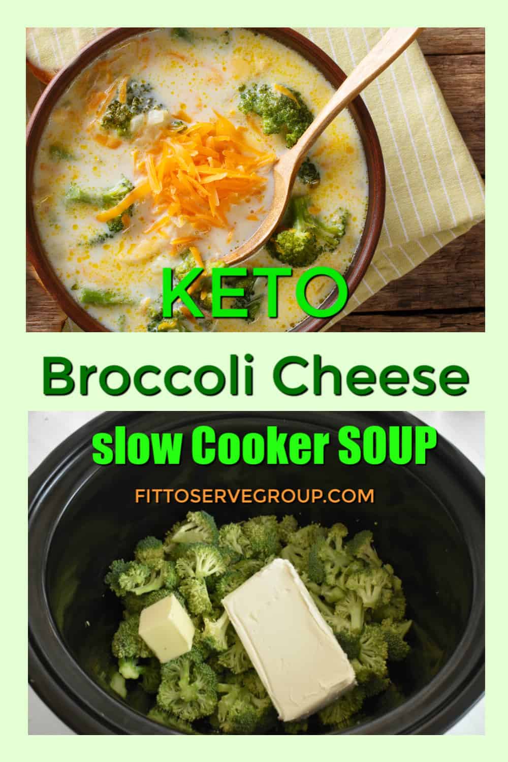 Easy Keto Broccoli Cheese Slow Cooker Soup Fittoserve Group