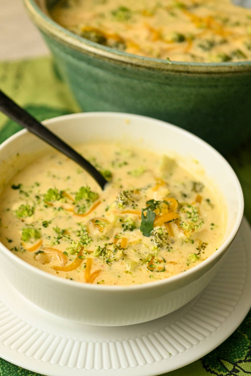 Easy Keto Broccoli Cheese Slow Cooker Soup! · Fittoserve Group