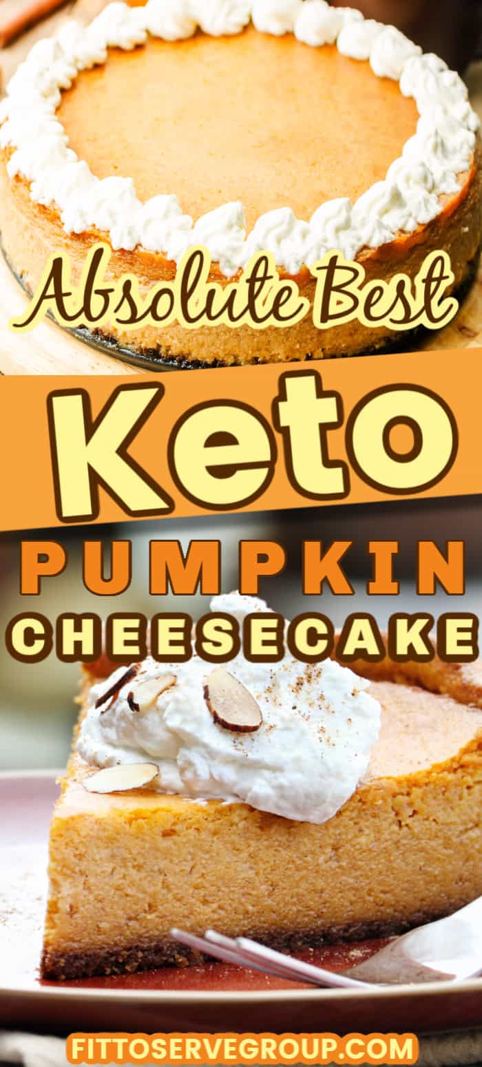 Low carb pumpkin cheesecake in a fall table setting