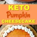 This delicious recipe for Keto Pumpkin Cheesecake Pie is low in carbs and keto-friendly. The perfect solution for pumpkin season while doing keto. keto pumpkin pie|low carb pumpkin pie| keto pumpkin cheesecake pie| Keto pumpkin cheesecake|low carb pumpkin cheesecake