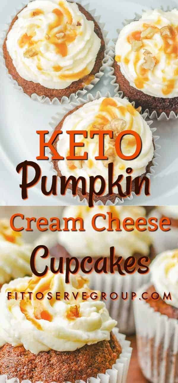 Enjoy keto pumpkin cream cheese cupcakes that are packed pumpkin spice flavors yet void of high carbs. It's the keto pumpkin cupcakes to enjoy all pumpkin season long. |keto pumpkin pound cupcakes| keto cream cheese pumpkin cupcakes |low carb pumpkin pound cupcakes |sugar-free pumpkin cupcakes