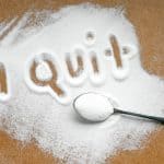 I quit written in sugar denoting the need to quit sugar