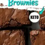 image of keto coconut flour brownies close up next to each other on a white plate