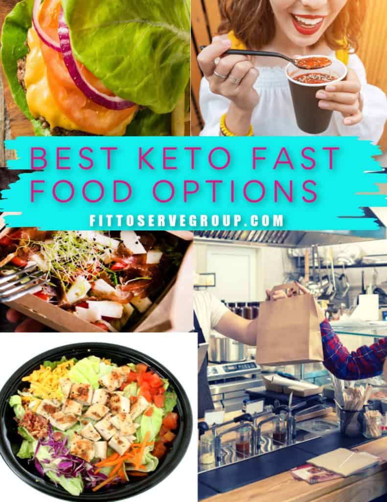  Keto Fast Food Options a college of salads, and lettuce wrapped burgers