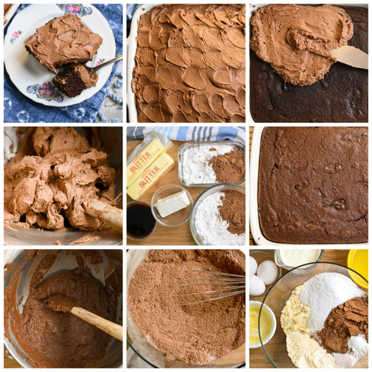 keto Hershey's chocolate cake process pictures