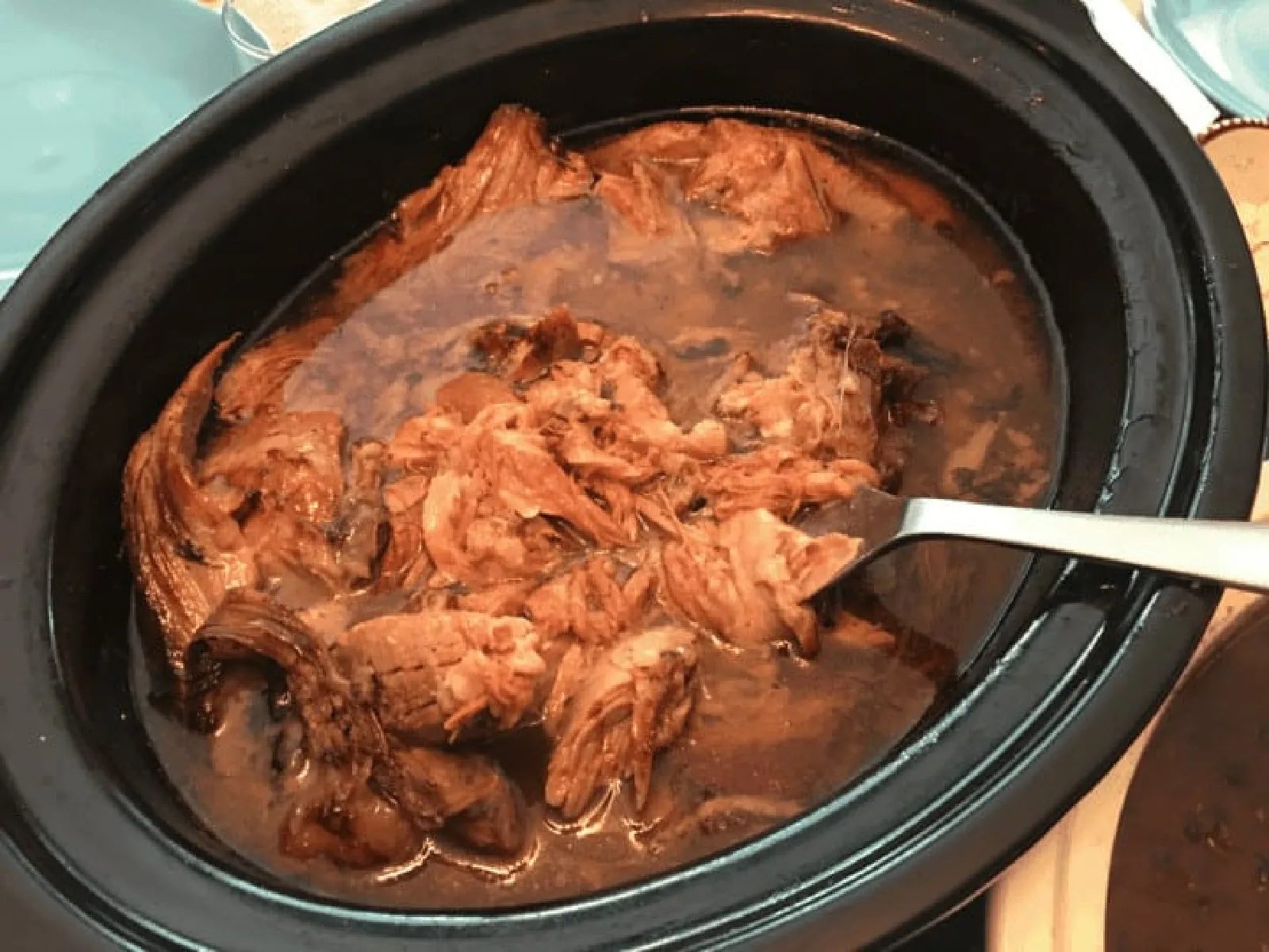 keto Cuban pork in a slow cooker