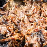 keto pulled mojo pork on a baking sheet