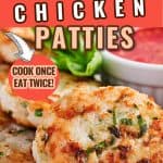 keto chicken patties on a white plate
