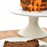 keto pumpkin chocolate pound cake displayed