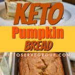 Keto pumpkin bread long pin