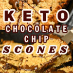 Keto chocolate chip scones long pin