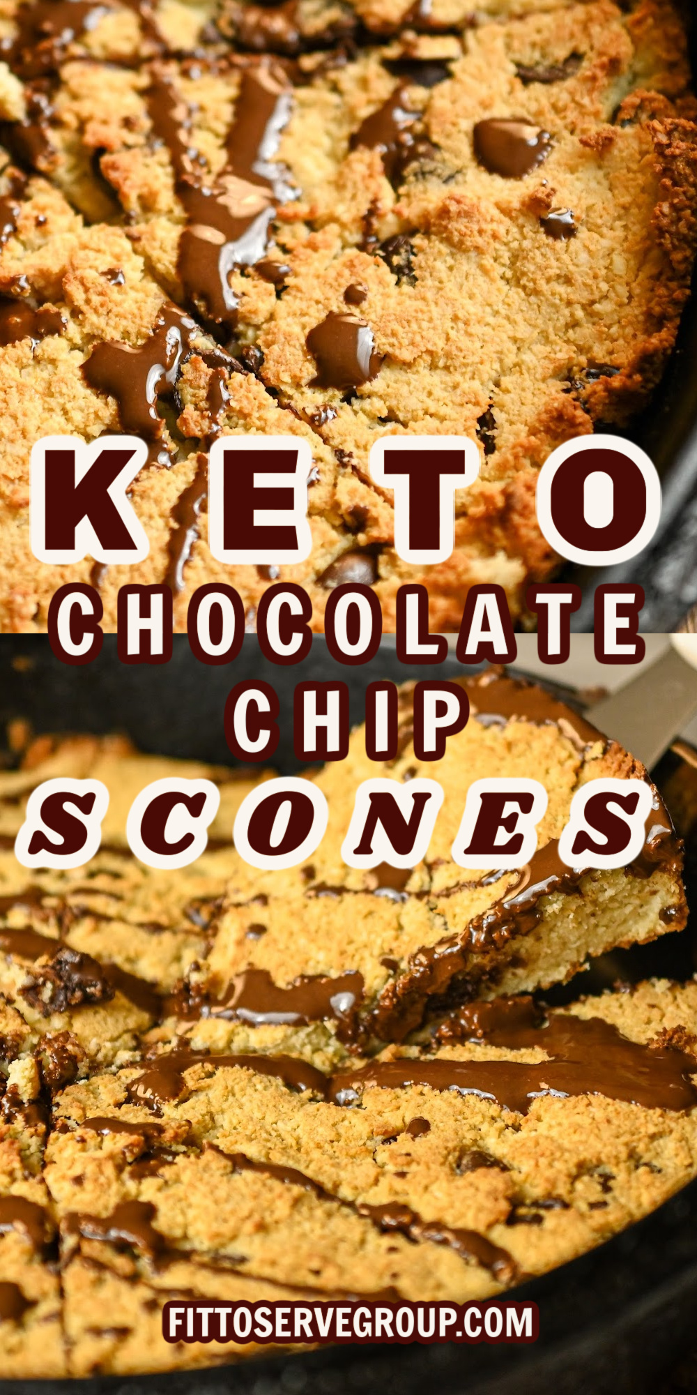 Keto chocolate chip scones long pin