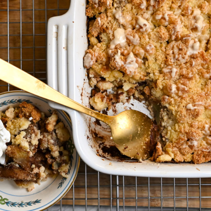 keto apple cobbler featured recipe image