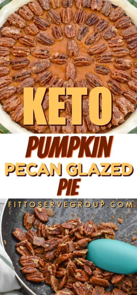 Keto pecan pumpkin glazed pie