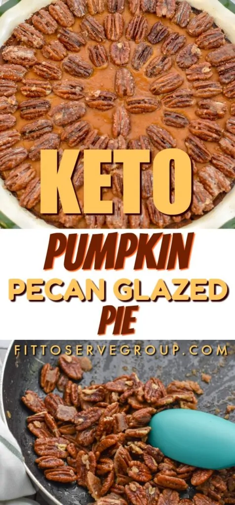 Keto pecan pumpkin glazed pie