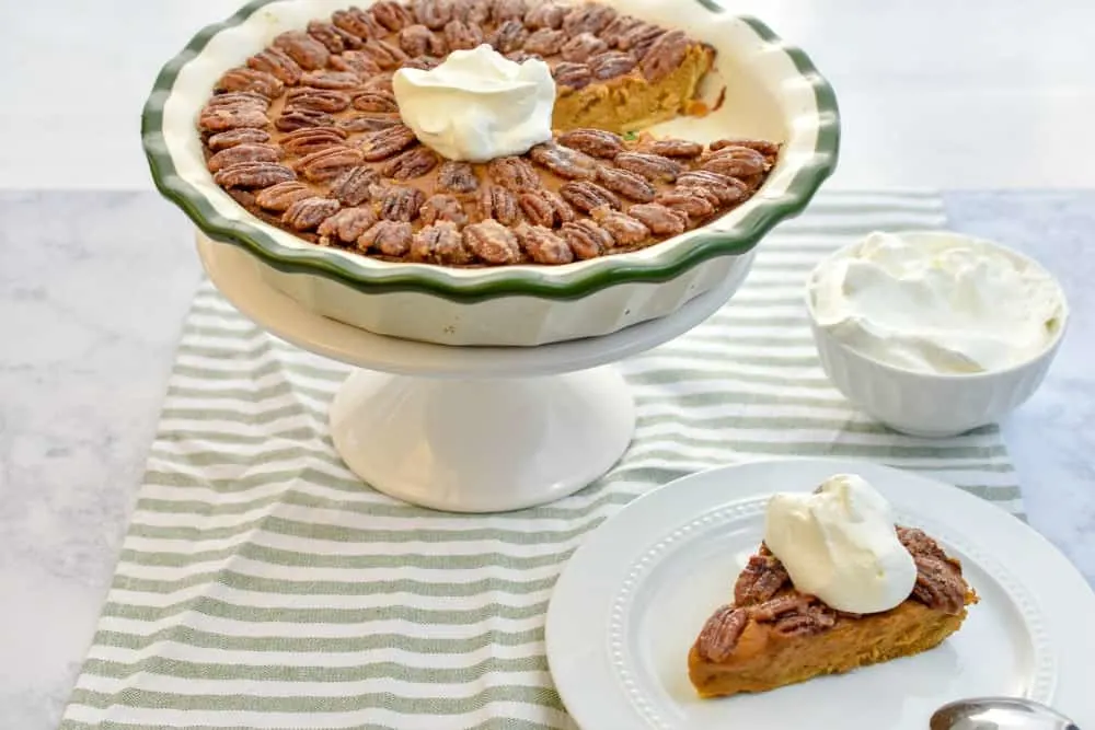 keto pumpkin pecan glazed pie