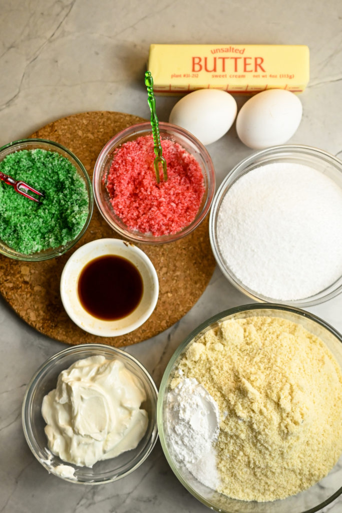 Keto Almond Flour Sugar Cookies Ingredients