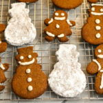 decorated keto gingerbread cookies