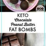 Keto chocolate peanut butter fat bombs