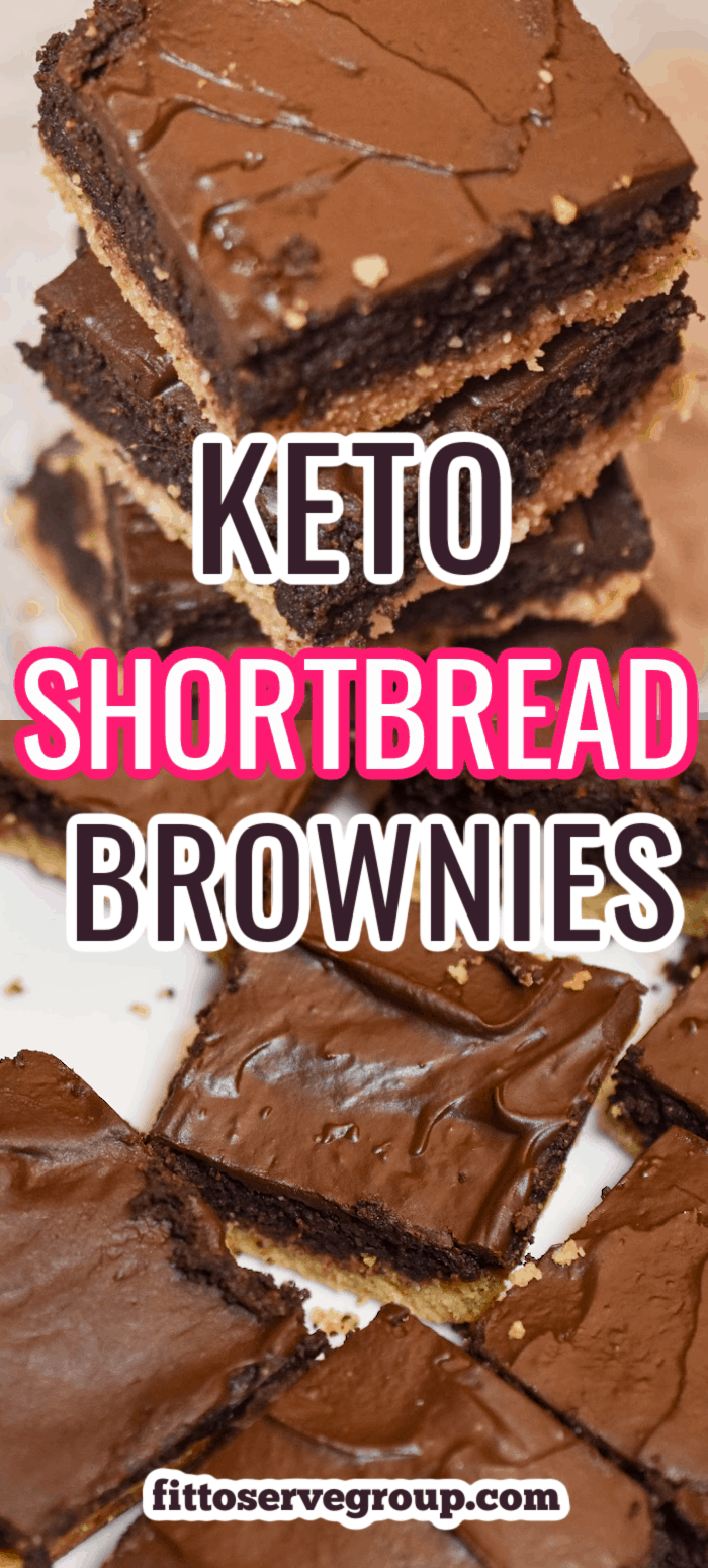 Keto Shortbread Brownies pin