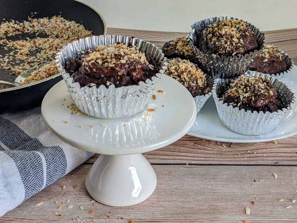 Low Carb Nut Free Chocolate Coconut Cupcakes