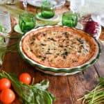 Keto gluten free quiche ready to serve to company