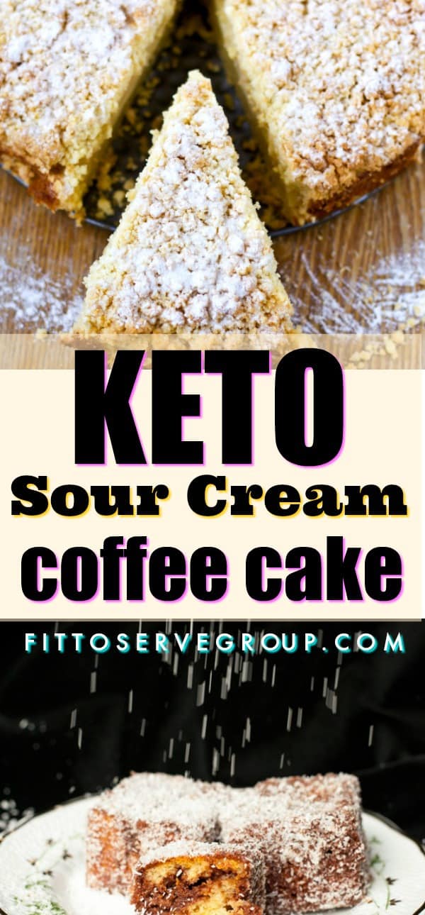 Keto sour cream coffee cake 