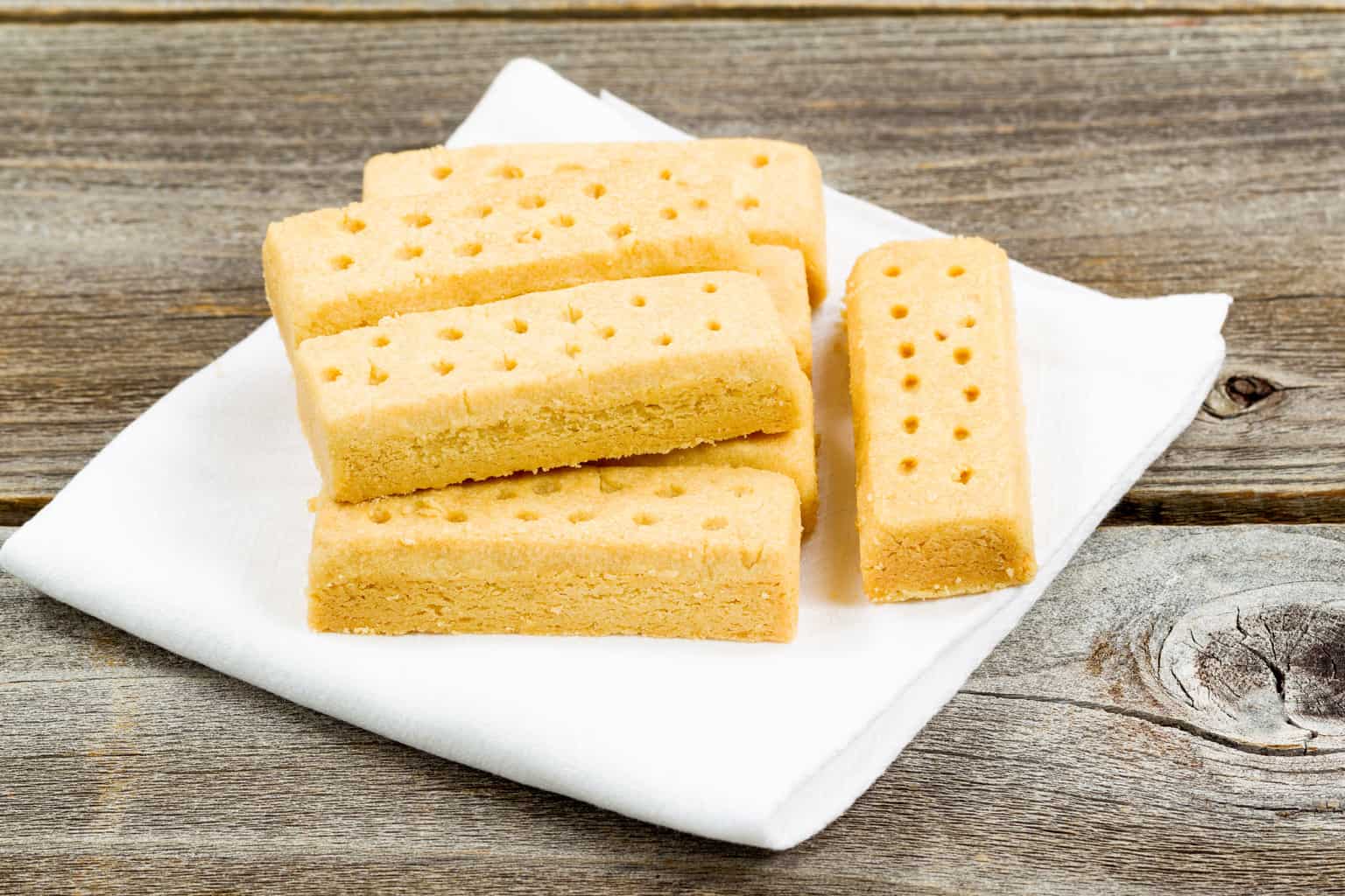 low carb shortbread cookies almond flour on a white napkin