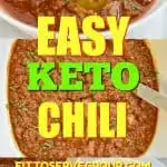 Easy Keto Chili- Our family recipe for bold chili. It's packed with Tex Mex flavors yet still manages to be keto-friendly and easy to make.