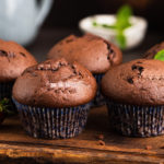 Keto chocolate sour cream cupcakes