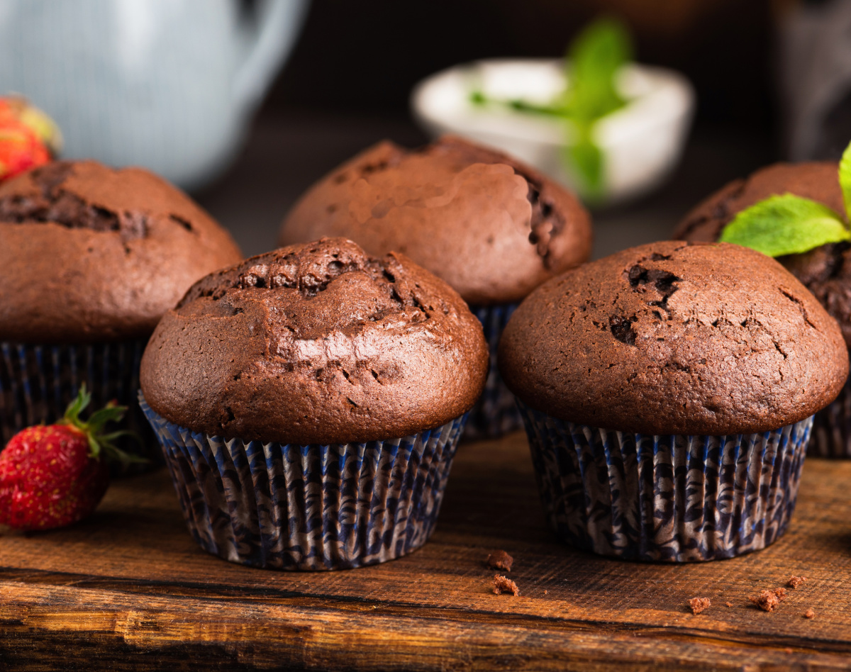 Low Carb Chocolate Sour Cream Cupcakes