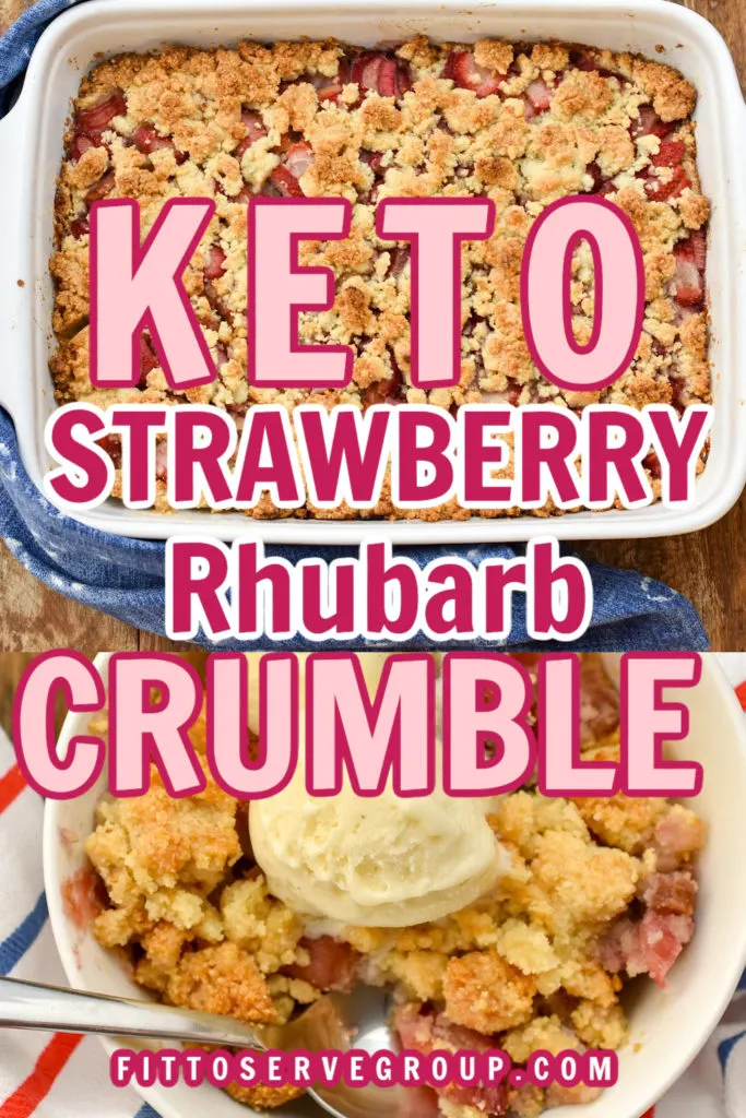 Best keto strawberry rhubarb crumble crisp