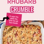 Keto strawberry rhubarb crumble